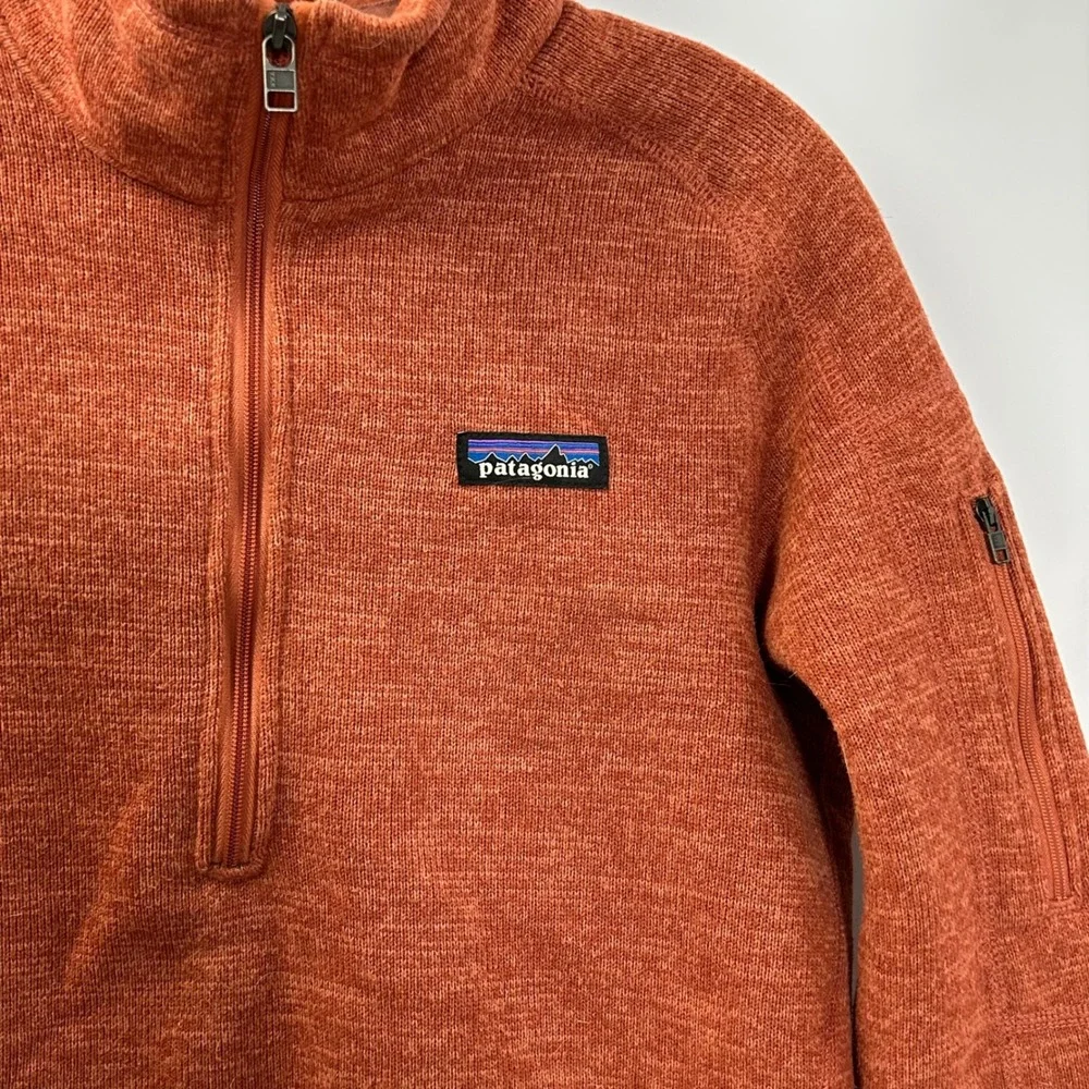 Patagonia Better Sweater 1/4 Zip Pullover Burnt Orange Heather‎ Womens Medium - Picture 8 of 9